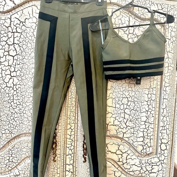 Fashion Nova Matching Olive Pants Set - Picture 10 of 16